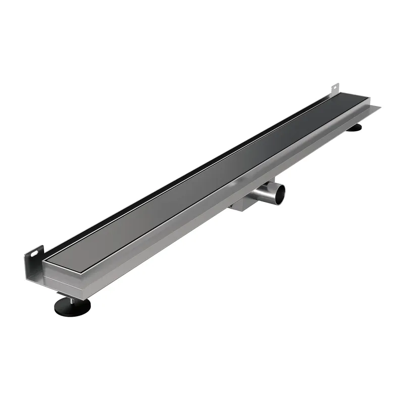 Brauer Gunmetal Edition Douchegoot met Multifunctioneel Tegelinlegrooster, Muurflens en Zijuitloop - 100cm - PVD - Geborsteld Gunmetal Dagaanbieding