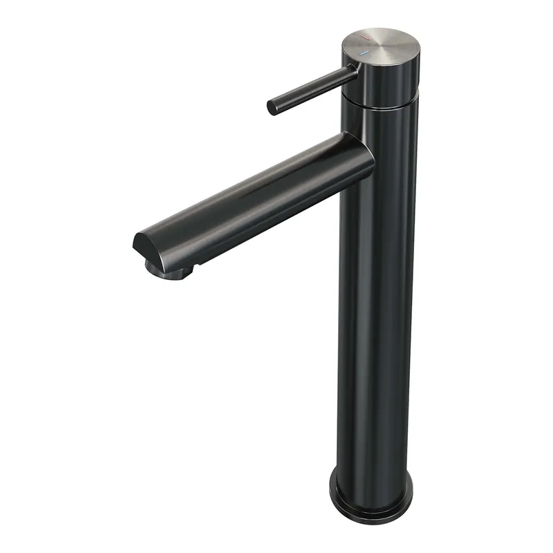 Brauer Gunmetal Edition Opbouw Wastafelmengkraan - Hoog - Hendel Model A - PVD - Geborsteld Gunmetal Koop Vandaag