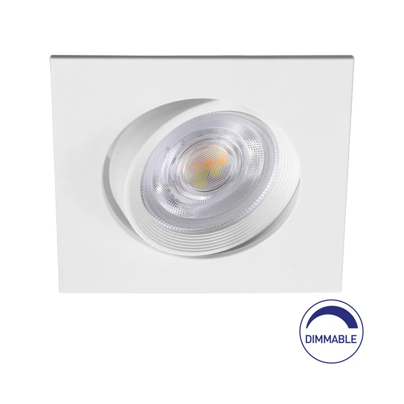 Braytron LED Inbouw Spot Dimbaar - IP20 - 7W - Aanpasbare Kleur CCT - Vierkant - Wit Exclusieve Aanbieding