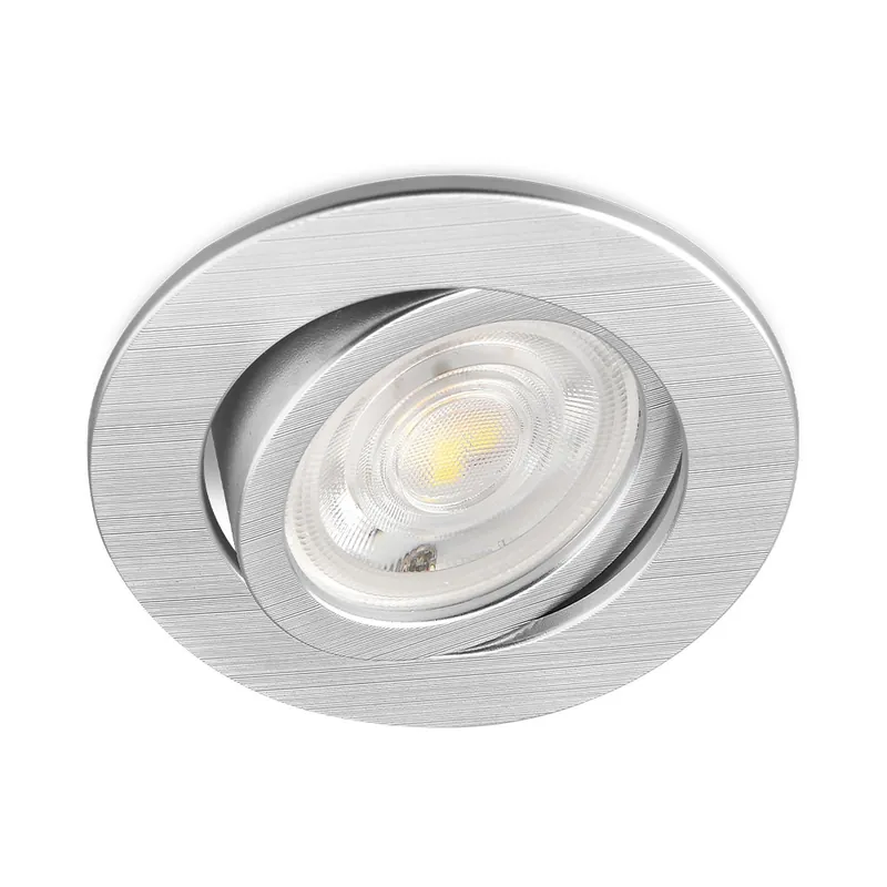 Koop Online Braytron LED Inbouw Spot - IP20 - 7W - Aanpasbare Kleur CCT - Rond Ø85mm - Zilver