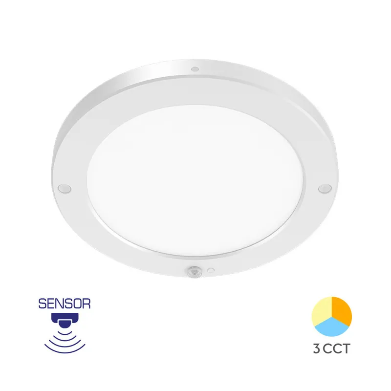 Braytron LED Opbouw Lamp met Bewegingssensor - Rond - 20W - IP20 - CCT - Wit Weekendaanbieding