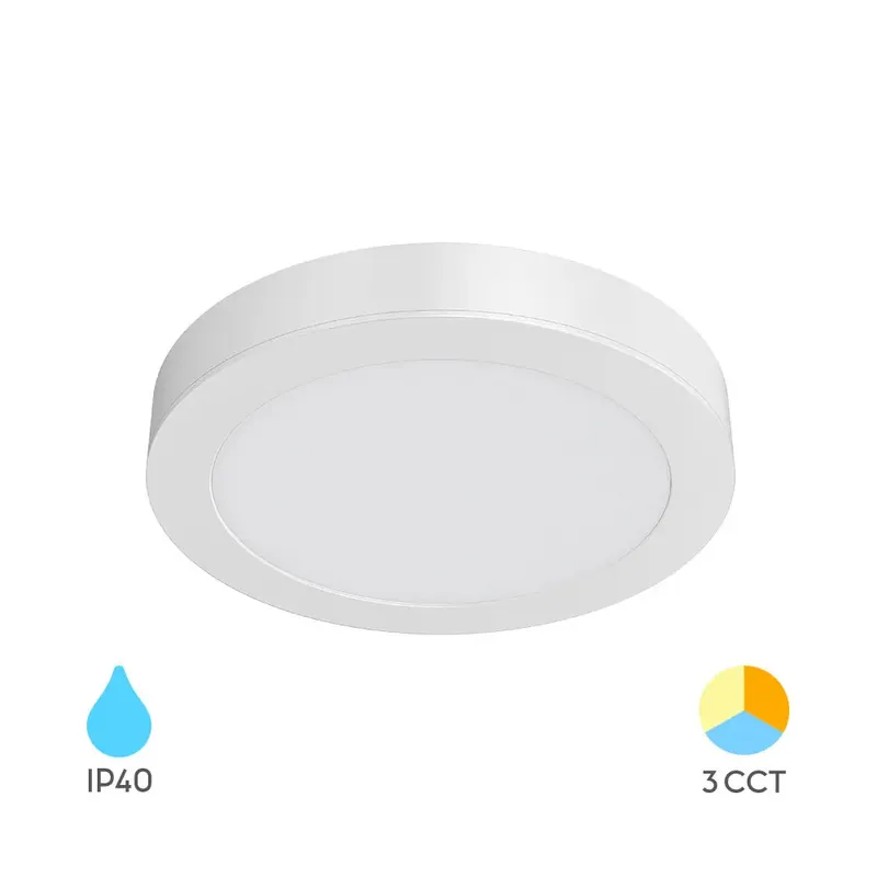 Braytron led opbouw lamp rond wit 12W IP40 CCT 3000K/4000K/6500K Laatste Kans