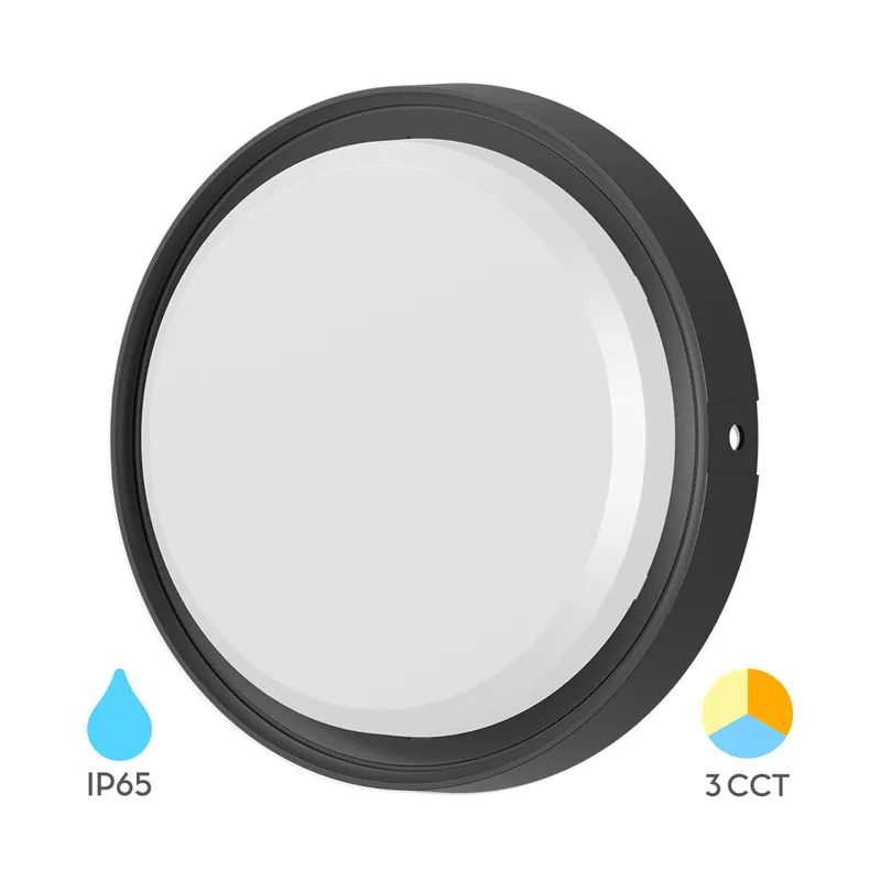 Braytron LED Wand Lamp - Rond - 18W - IP65 - CCT - Zwart Voordeelprijs