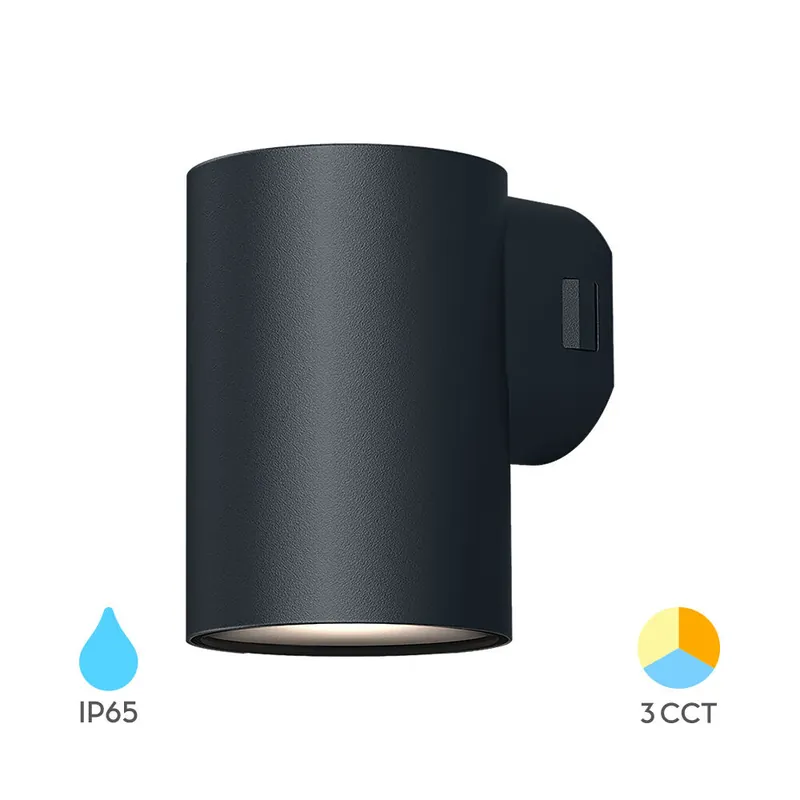 Braytron Vekta LED Wand Lamp - 9W - IP65 - CCT - Zwart Merkproduct