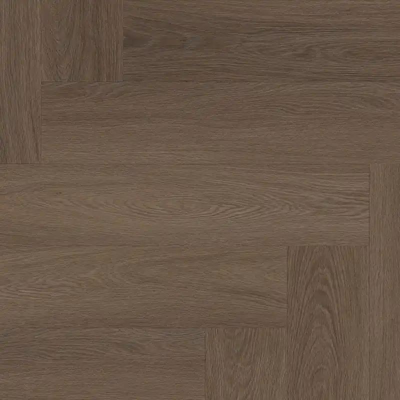 Aanbieding Floorlife YUP Fulham Klik PVC Visgraat Vloer met Geïntegreerde Ondervloer - Brown
