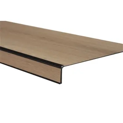 Floorlife YUP Herringbone PVC Traprenovatie Set: Stroken, Stootborden, Trapneuzen voor 4 Treden - Beige Op = Op