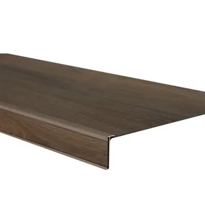 Floorlife YUP Herringbone PVC Traprenovatie Set: Stroken, Stootborden, Trapneuzen voor 4 Treden - Warm Brown Uitverkoop