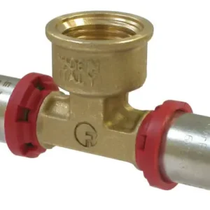 Fornara ForPress T-Koppeling - Pers x Binnendraad x Pers - Messing - 20mm x 1/2 x 20mm Direct Beschikbaar