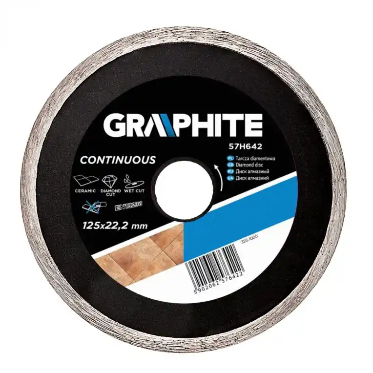 Korting Graphite Diamantschijf Continuous 125x22,2x6,0x2,2mm