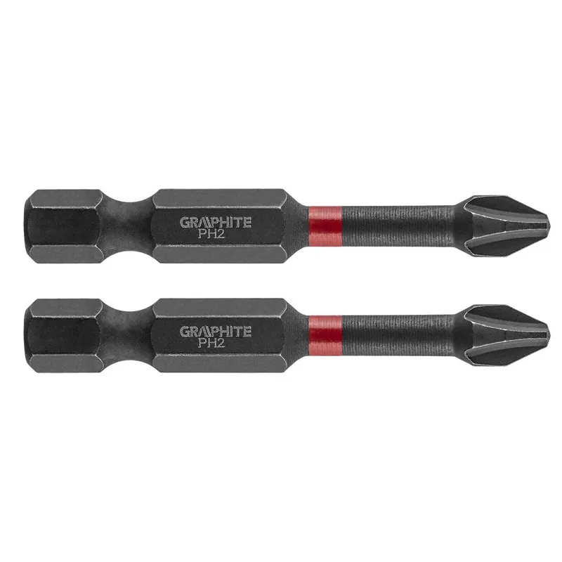 Premium Graphite Impact Bit PH2 x 50 mm - 2 stuks