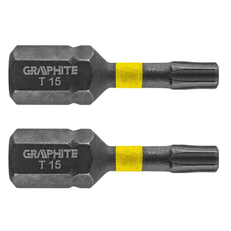 Graphite Impact Bit T15 x 25 mm - 2 stuks Bestseller