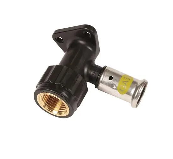 Henco Muurplaatkoppeling - Gas - Pers x Binnendraad - Kunststof - 20mm x 1/2" Beperkte Voorraad