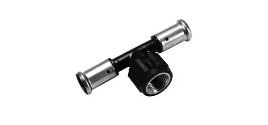 Superprijs Henco Verlopend T-Koppeling - Pers x Binnendraad - Kunststof - 20mm x 1/2" x 20mm