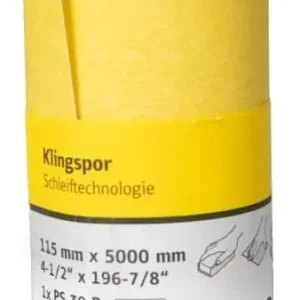 Betaalbaar Klingspor PS30D Schuurrol - K60 - 115mm x 5m - Geel