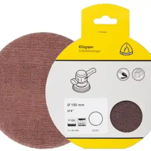 Beperkte Voorraad Klingspor schuurschijf gaas velco 150mm AN400 K180 5 stuks