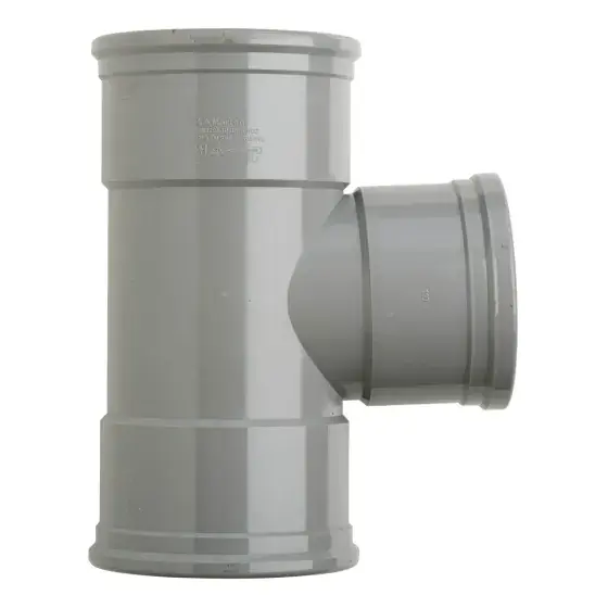 Martens PVC Verloop T-stuk 90° Manchet/Manchet/Manchet - 125x110mm Korting