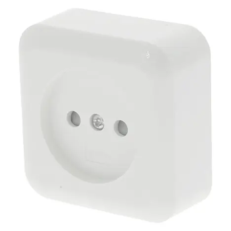 Q-Link contactdoos opbouw 1-voudig met kinderbeveiliging polarwit Gecertificeerd