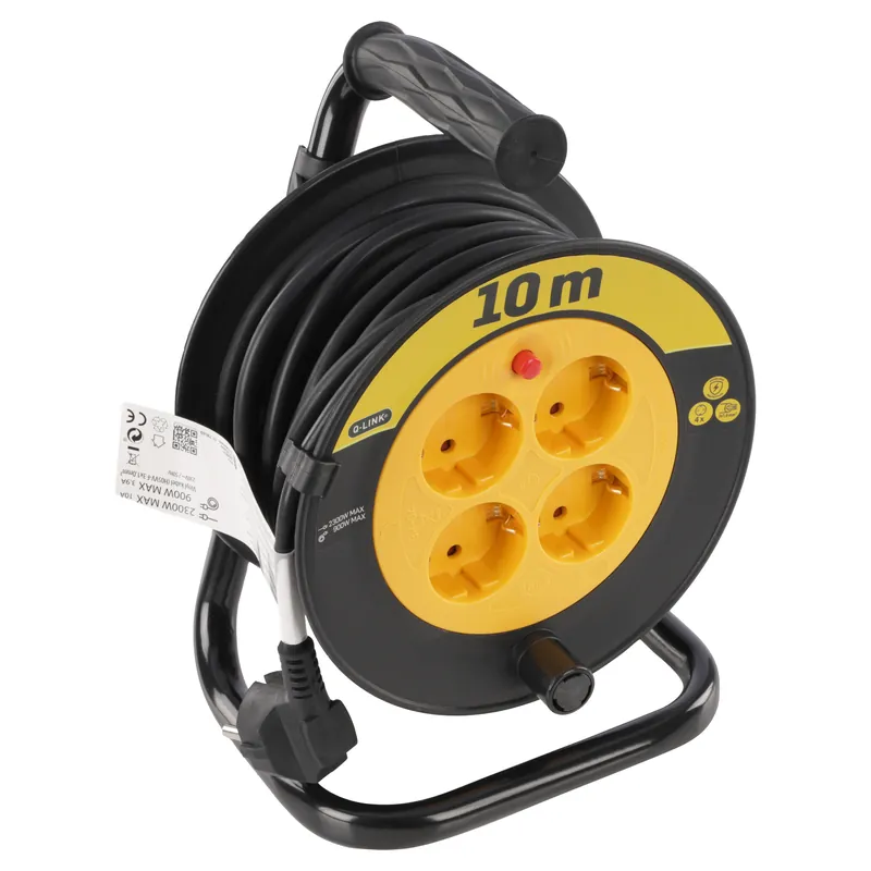 Q-Link Kabelhaspel Klus Randaarde H05VVF 3x1,0mm - 10mtr - Geel/Zwart Bestel Nu