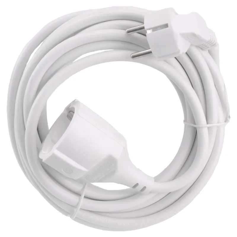 Beste Prijs Q-Link Verlengsnoer Randaarde 2500W - 3x1,5mm - 5mtr - Wit