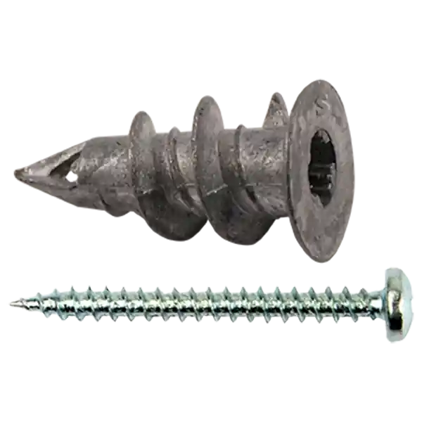 Premium Smart Metalen Gipskartonplug + Schroef - Verzinkt - 4,5x30mm - 25 Stuks