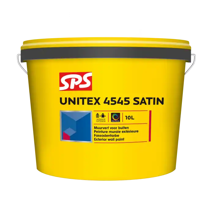 Betaalbaar SPS Unitex 4545 Satin Zijdeglans Acrylaat Muurverf - Waterbasis - Wit - 10L