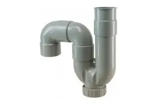 Universeel lijm sifon PVC 32mm grijs neutrale verpakking Gereduceerde Prijs