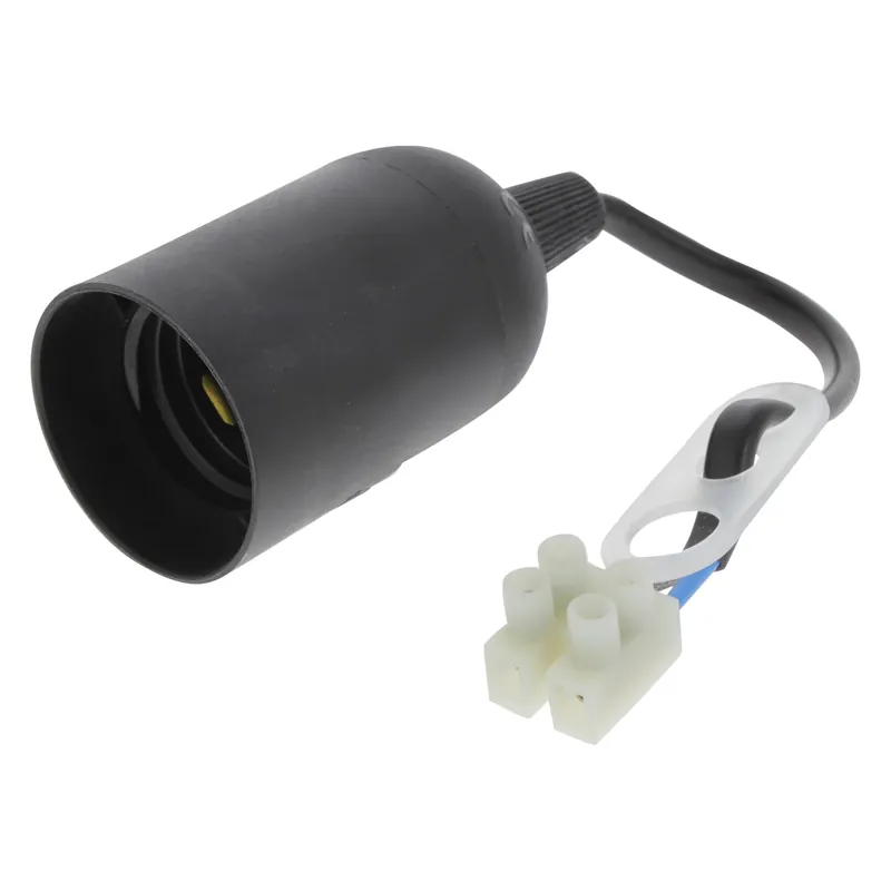 Exclusieve Aanbieding Verfhuisfitting E27 met Kabel en Kroonsteen Max 60W - 2 stuks - Zwart
