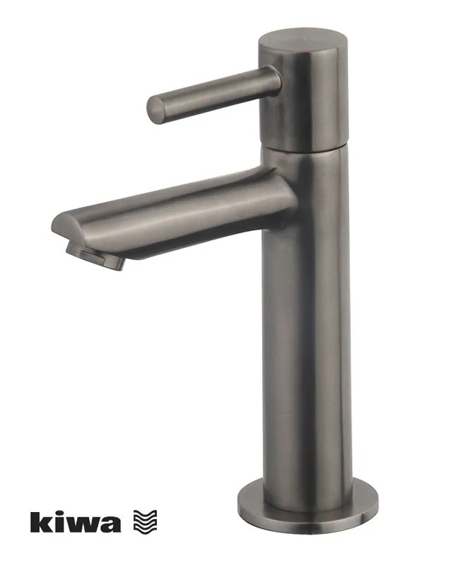 Bestel Nu Wiesbaden Amador XL Opbouw Fonteinkraan - Hendel - Geborsteld Gunmetal