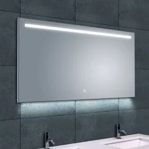 Express Levering Wiesbaden Ambi Spiegel met LED Verlichting - Rechthoek - Dimbaar - Spiegelverwarming - 120x60cm