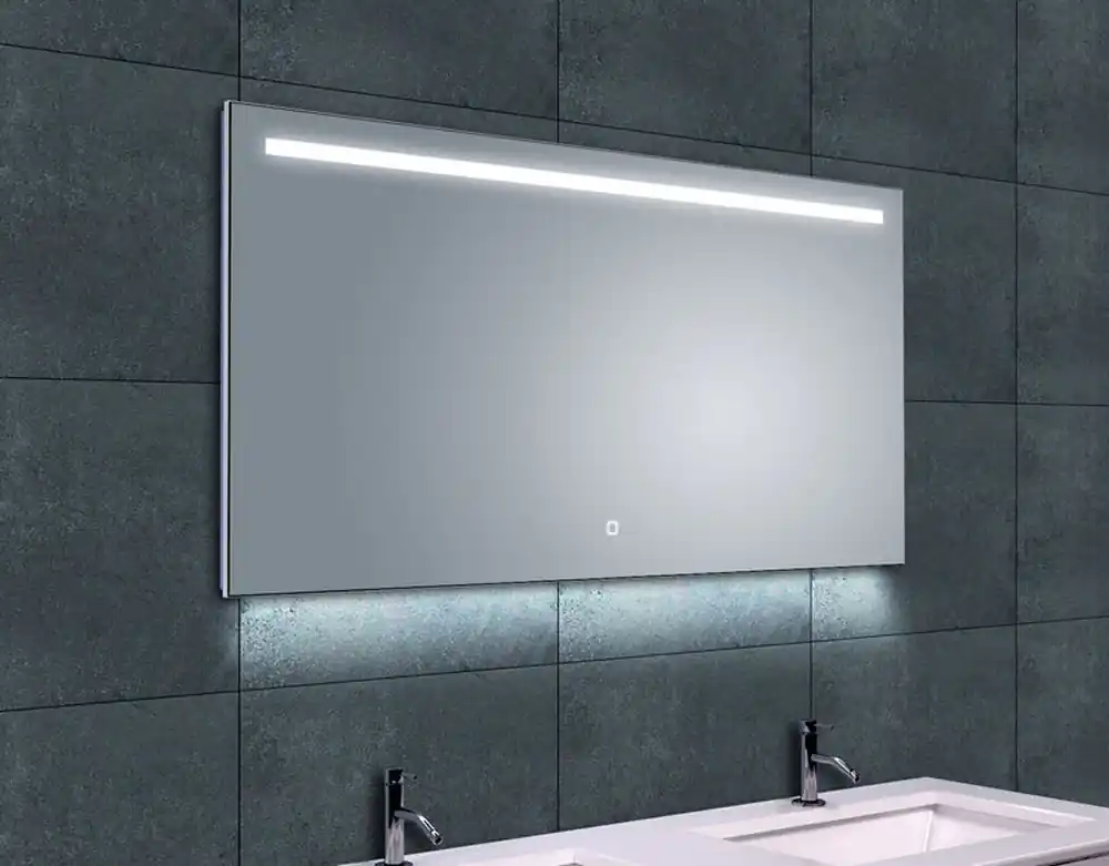 Express Levering Wiesbaden Ambi Spiegel met LED Verlichting - Rechthoek - Dimbaar - Spiegelverwarming - 120x60cm