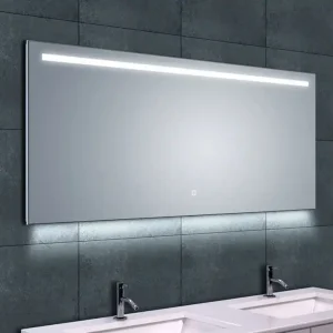Voordeelprijs Wiesbaden Ambi Spiegel met LED Verlichting - Rechthoek - Dimbaar - Spiegelverwarming - 140x60cm