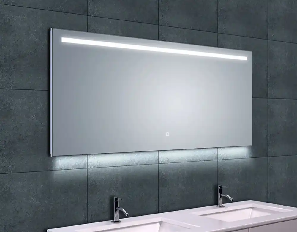Voordeelprijs Wiesbaden Ambi Spiegel met LED Verlichting - Rechthoek - Dimbaar - Spiegelverwarming - 140x60cm