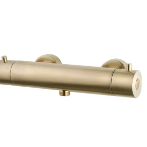 Laatste Kans Wiesbaden Caral Cooltouch Thermostatische Douchekraan - Geborsteld Messing