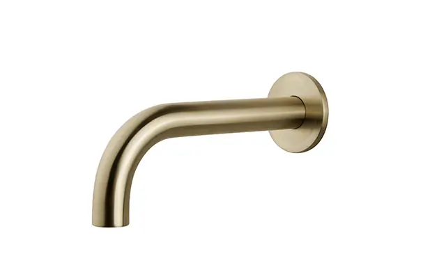 Wiesbaden Caral Inbouw Uitloop - 25cm - Geborsteld Messing Gereduceerde Prijs