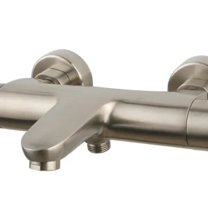 Wiesbaden Caral Thermostatische Badkraan - Geborsteld RVS Hoge Kwaliteit