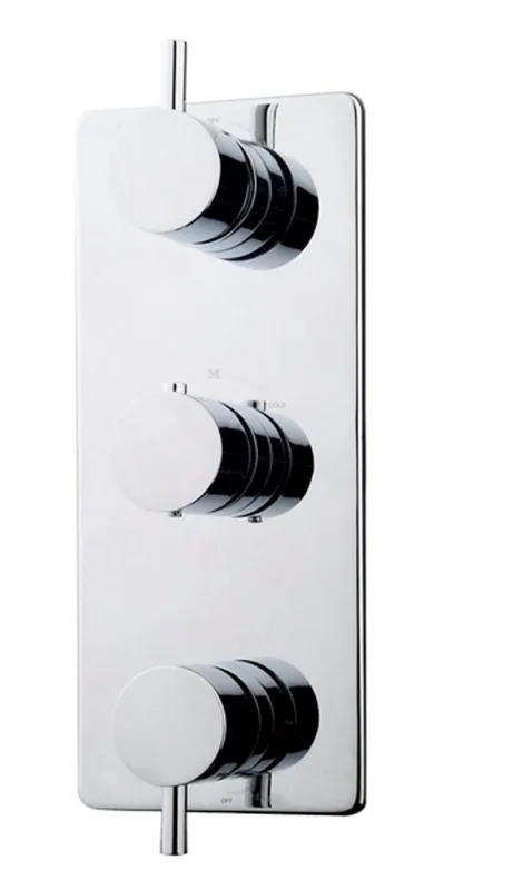 Koopje Wiesbaden Caral Thermostatische Inbouw Douchekraan met 3-Weg Omstel - Afbouwdeel - Chroom