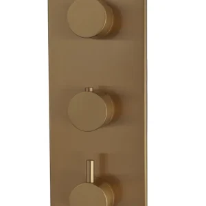 Lage Prijs Wiesbaden Caral Thermostatische Inbouw Douchekraan met 3-Weg Omstel - Afbouwdeel - Geborsteld Brons Koper