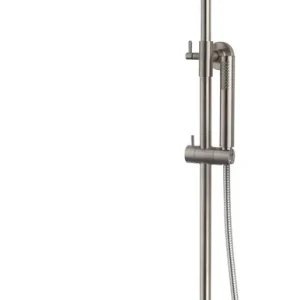 Wiesbaden Caral Thermostatische Opbouw Douchekraan met Glijstang en Staaf Handdouche - Ø25cm - Geborsteld RVS Tijdelijk Beschikbaar