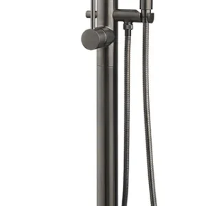 Wiesbaden Caral Vrijstaande Badkraan met Staaf Handdouche - Geborsteld Gunmetal Premium