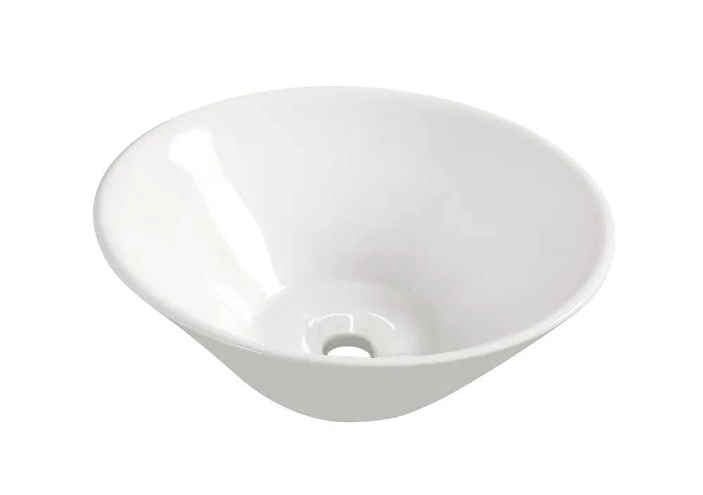 Wiesbaden Circle Keramisch Waskom - Rond - Ø42x15cm - Wit Betrouwbaar