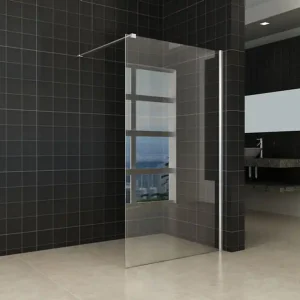 Exclusieve Aanbieding Wiesbaden Comfort Inloopdouche - 10mm Helder Glaswand - 100x200cm - Nano Coating - Muurprofiel & Stabilisatiestang - Chroom