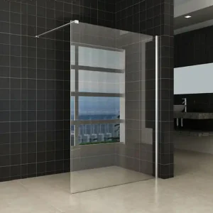 Wiesbaden Comfort Inloopdouche - 10mm Helder Glaswand - 130x200cm - Nano Coating - Muurprofiel & Stabilisatiestang - Chroom Superprijs