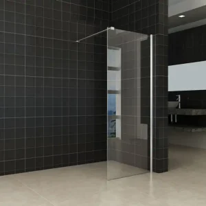 Wiesbaden Comfort Inloopdouche - 10mm Helder Glaswand - 70x200cm - Nano Coating - Muurprofiel & Stabilisatiestang - Chroom Gratis Retour