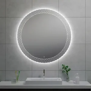 Koopje Wiesbaden Deco Spiegel met LED Verlichting - Dimbaar - Spiegelverwarming - Rond - Ø100cm