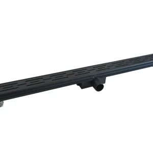 Must-Have Wiesbaden Douchegoot met Rooster, Vloerflens en Zijuitloop - 90cm - Mat Zwart