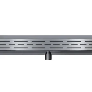 Bestel Nu Wiesbaden Douchegoot met Rooster, Vloerflens en Zijuitloop - 80cm - Geborsteld Gunmetal