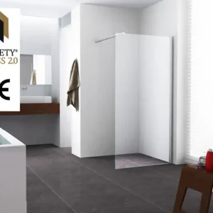 Wiesbaden Graffic Inloopdouche - Nano Folie - 10mm Helder Glas - 100x200cm - Chroom Weekendaanbieding
