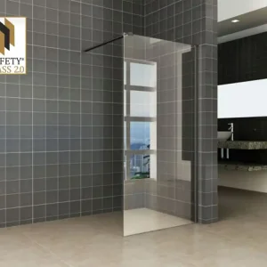 Wiesbaden Graffic Inloopdouche - Nano Folie - 10mm Helder Glas - 100x200cm - Mat Zwart Aanbieding