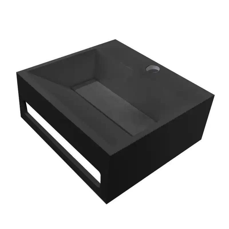Voordeelprijs Wiesbaden Julia Solid Surface Fontein - 30x28x12,5cm - Mat Zwart