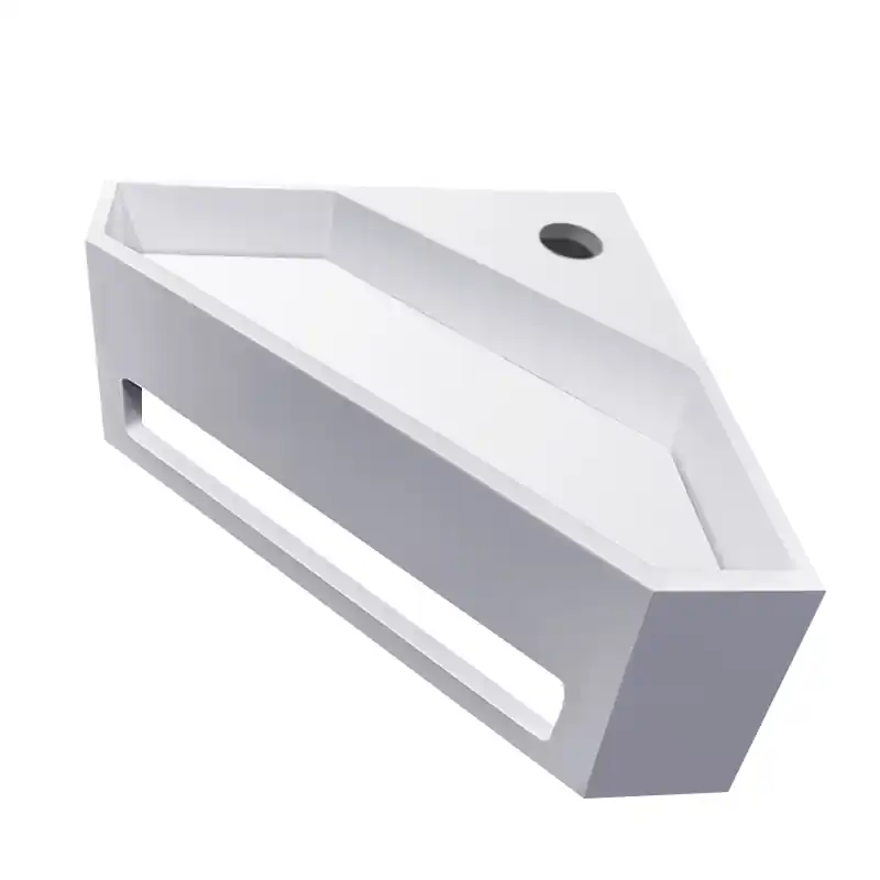 Wiesbaden Julia Solid Surface Hoekfontein - 35x35x16cm - Mat Wit Voordeelprijs